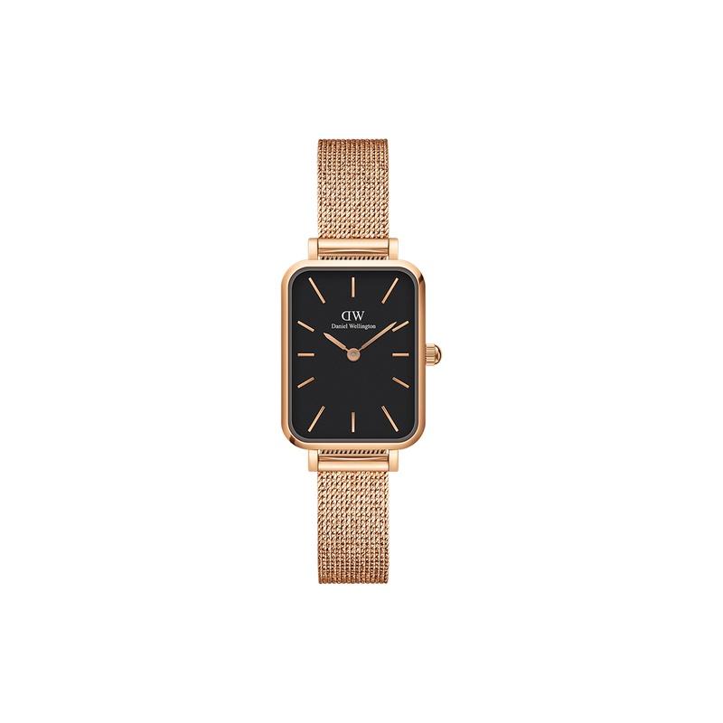 DANIEL WELLINGTON Серия QUADRO маленькие квадратные часы часы кварцевый механизм стальной ремешок черный циферблат женские часы маленькие квадратные часы DW00100432