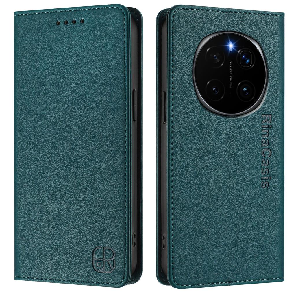 Кожаный чехол для Honor Magic7 Pro 5G RINACASIS RC01 Чехол для телефона с RFID-блокировкой, кошельком и подставкой