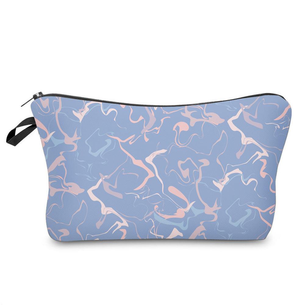 Hot Selling Marble Print Cosmetic Bag Versatile Pillow Bag Rainbow Storage Organizer