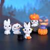 Resin Craft Rabbit Halloween Micro Figurine Micro Figurine Ornaments Garden Outdoor Decor