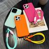 Подходит для чехла на мобильный телефон iPhone17/16 15promax матовый 14 с ремешком 12 мужские и женские модели 11 противоударный мягкий чехол