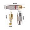 Блокирующийся 4 шт. Аудио-видео кабель Беспаечный разъем Штекер RCA Адаптер RCA