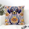 Animal And Natural Floral Prints Pillow Case Cotton Linen Fabric Square Zipper Pillowcase Home Decorative Living Room