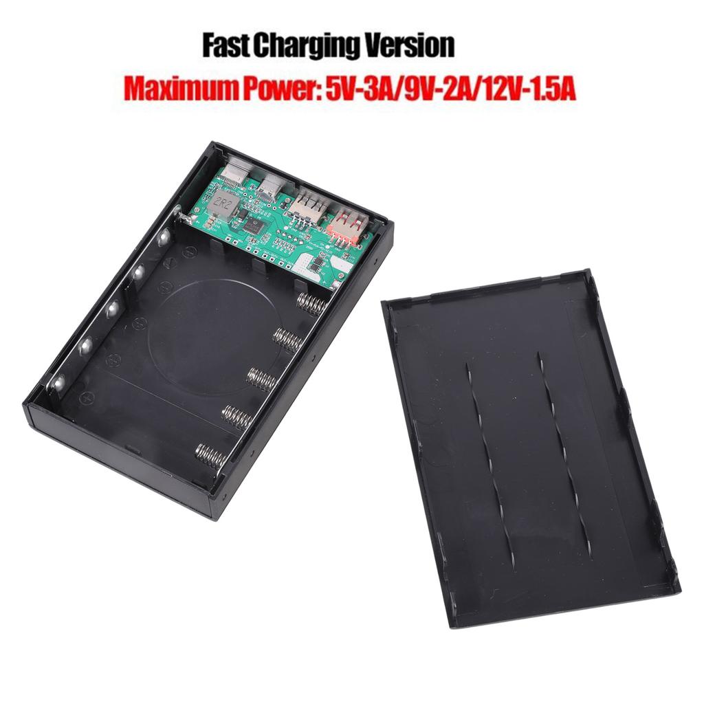 QC3.0 PD 5x18650 Батареи DIY Power Bank Коробка Держатель для Корпуса Быстрое Зарядное устройство для Корпуса Съемный ЖК-дисплей DIY Аксессуар