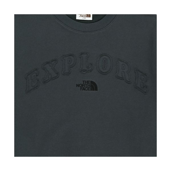 The North Face Explore Letter Round Neck Pullover Long Sleeve Loose Sweatshirt Unisex sweatshirt NM5MS08J