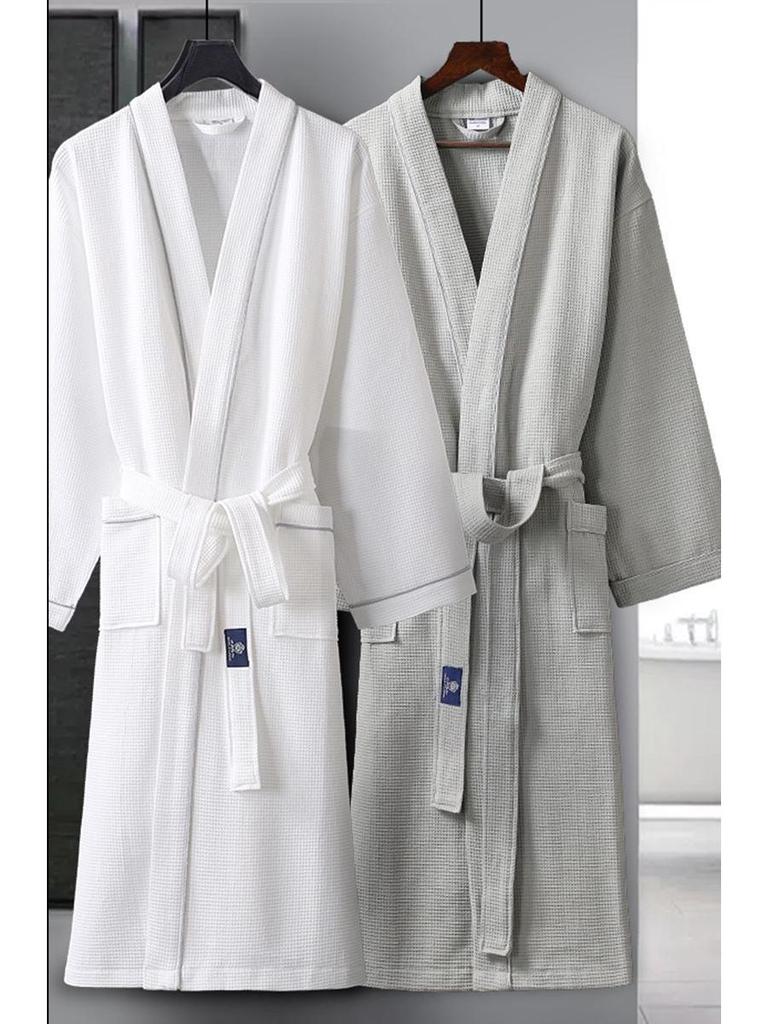 Хлопковый халат-юката G5Z: Впитывающее, быстросохнущее полотенце для мужчин и женщин - Идеально для осенней/зимней одежды для сна после купания