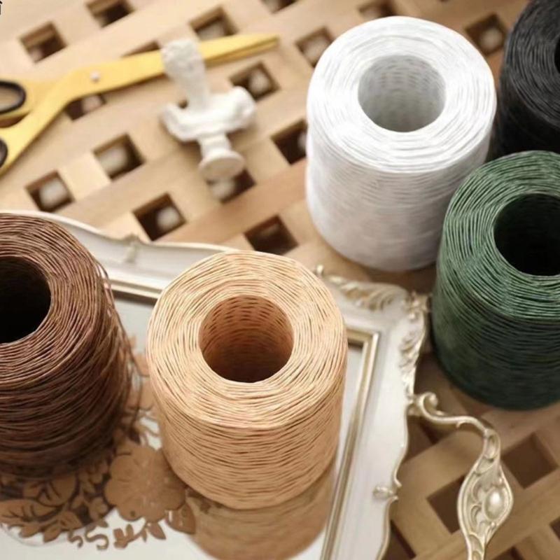 Jewelry Packaging Wire DIY Paper Rope Paper Wire Natural Paper Cord Decorative Wire for Gift Wrapping Flower Arrangement