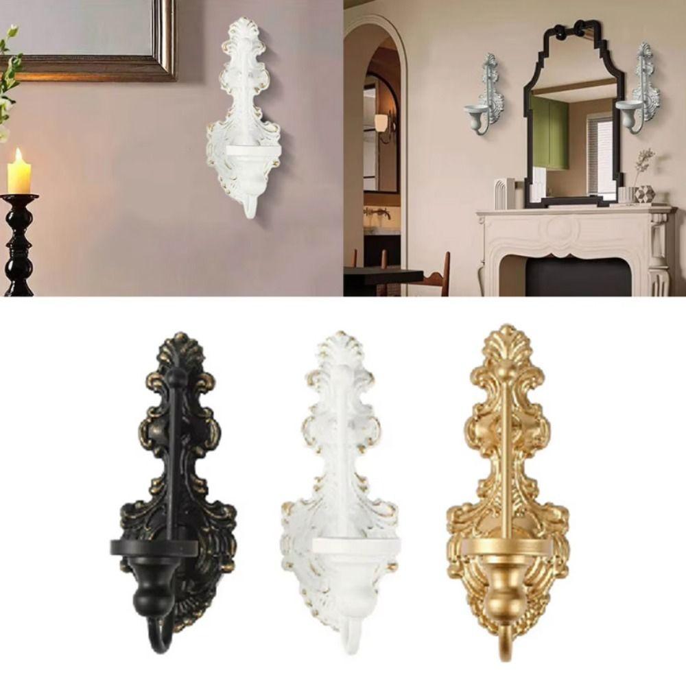 Decorative Nordic Tealight Stand Iron Art Metal Candlesticks Wall Mounted Candle Holder Home Decor