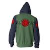 Hatake Naruto Kakashi Printed Zipper Fleece Hoodie Jacket Coat Cosplay Costume