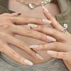 Reusable Nail Tip Sand Beige (Coffin)