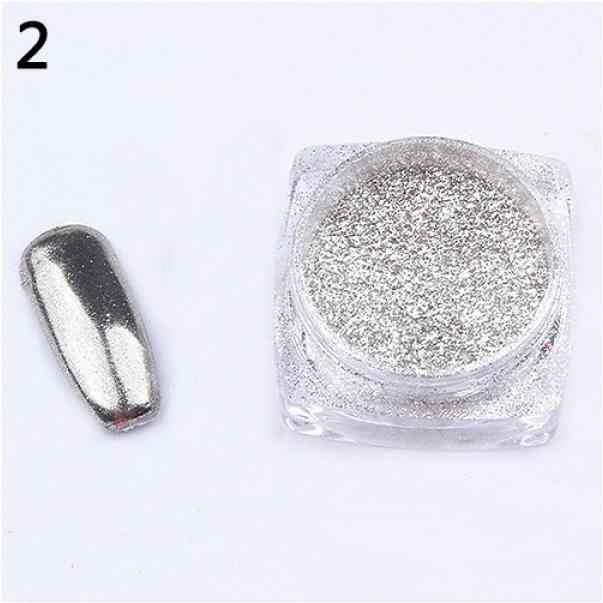 Блестящая пудра для ногтей, 2 г, зеркальный хромированный эффект, блестящий пигмент, блестящая пудра для дизайна ногтей, Dustdecoration