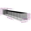 Chicken Coop with Run Light Grey 110 x 813 x 110 cm Galvanized Steel