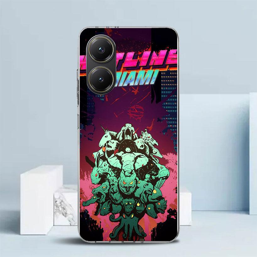 Игровой Hotline Miami Мягкий чехол для Xiaomi Poco F7 Ultra X7 X6 X5 Pro M7 Чехол для телефона Redmi 15 15C 13 13C 12 12C 10 10C Печатный корпус