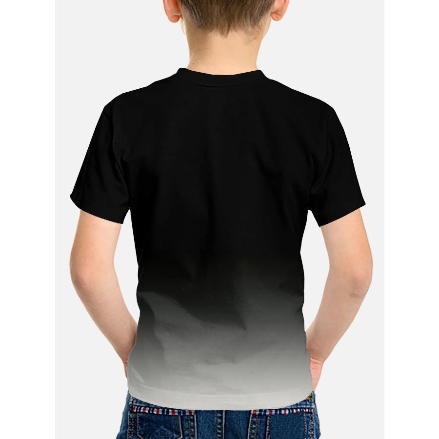 Детская мода летняя принтованная 3D футболка для мальчиков футболки повседневные с коротким рукавом O-образный вырез топы для девочек