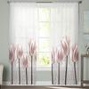 Абстрактные розовые тюльпаны портрет шифон прозрачные шторы для гостиной спальни домашнее украшение окно вуаль тюлевая штора драпировки