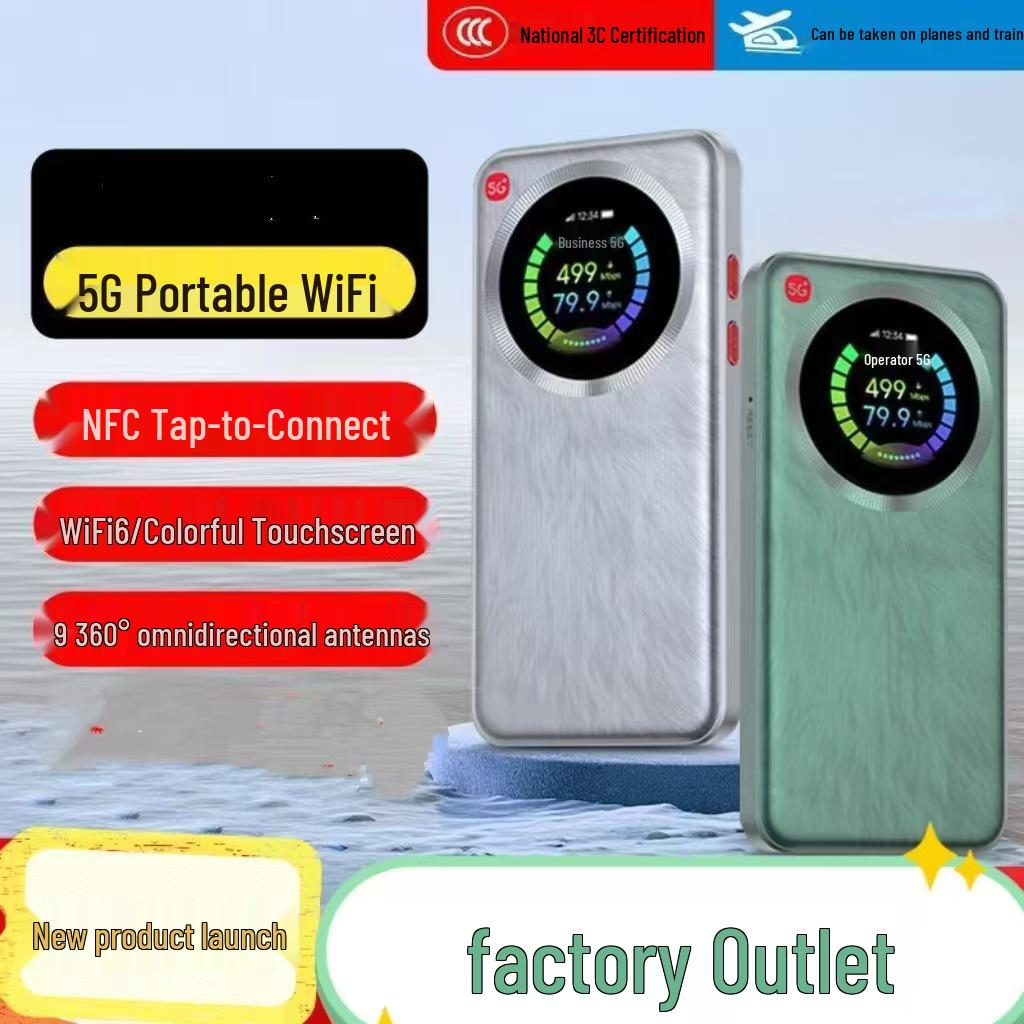 True 5G Portable WiFi 6 Router for Outdoor and Vehicle Live Streaming on All Networks