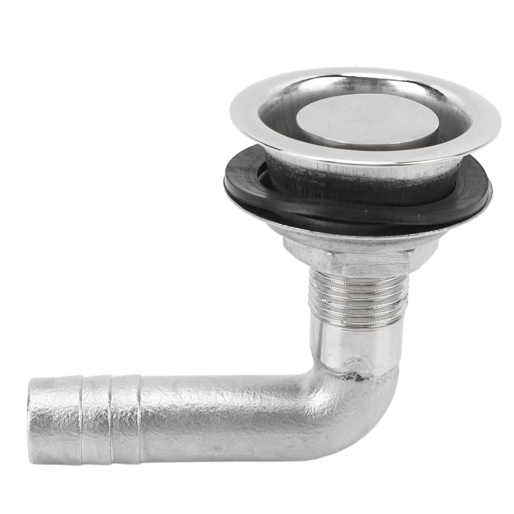 Marine Flush Mount Fuel Gas Tank Vent 316 Stainless Steel Vent Hose Fitting 90 Degrees Connector 16mm