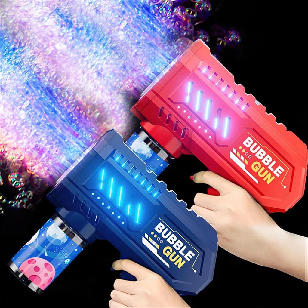 Children's bubble machine, light-up toy, fully automatic bubble gun, can produce a large number of bubbles without batteries or water
