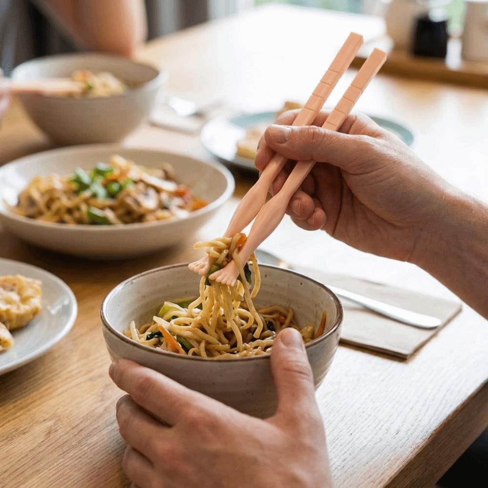 Non-Slip Foot Shape Chopsticks Reusable Toe Food Clip Easy To Clean Funny Food Sticks Kitchen Use