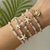 Bohemian Multilayer Shell Bracelets Starfish Wrap Charm Hand Chain New Conch Beaded Bangles  Gifts