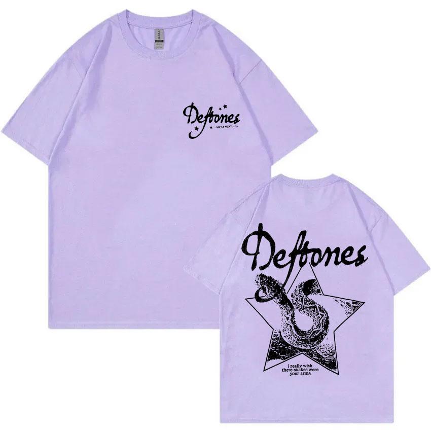 Музыкальная группа Deftones Частная Музыкальная Графическая Футболка Змеиный Принт Футболки Унисекс Женская Повседневная Хлопковая Винтажная Футболка Оверсайз Футболка