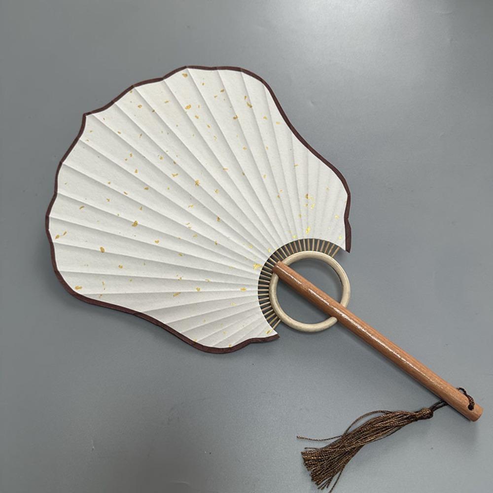 Vintage DIY Xuan Paper Fan Classical Round Fan Portable Hand Painted Fan  Painting