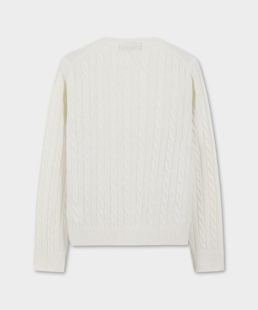 BROOKS BROTHERS [Женский] Шерстяной свитер с косами (слоновая кость) (Bbwrwbf401)