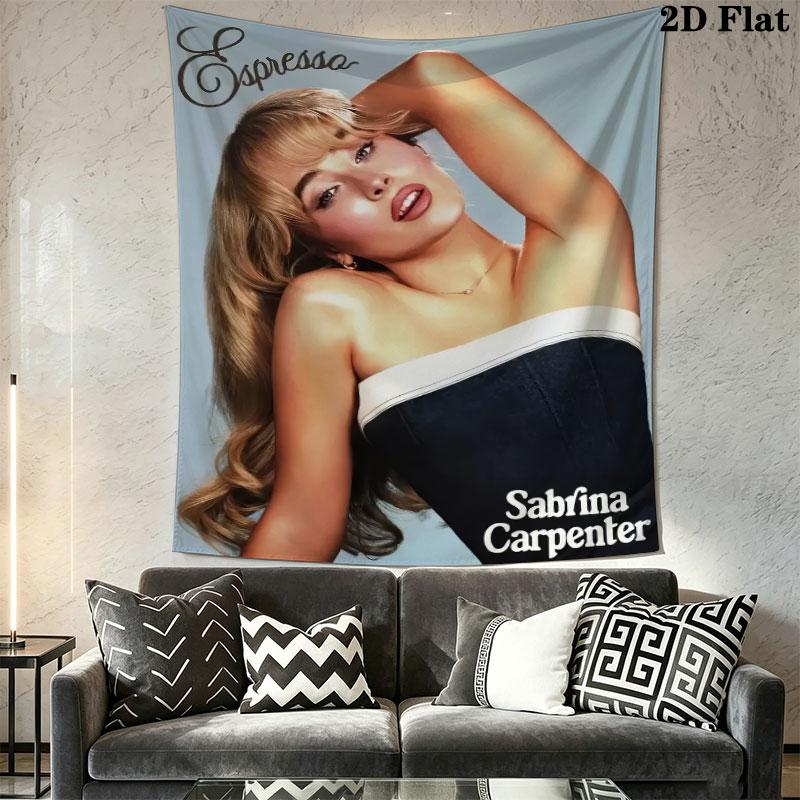 Sabrina Carpenter Melody Wall Hanging Printed Fabric Blanket Decorative Tapestries for Bedroom Living Room Home Decor