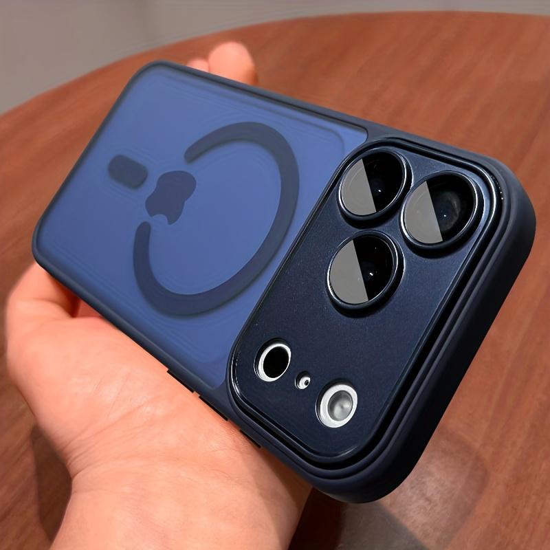Роскошный Магнитный Защитный Чехол Матовый Прозрачный для IPhone 17 16 15 14 Plus 13 12 11 Pro Max с Защитой Линз для Беспроводной Зарядки Magsafe