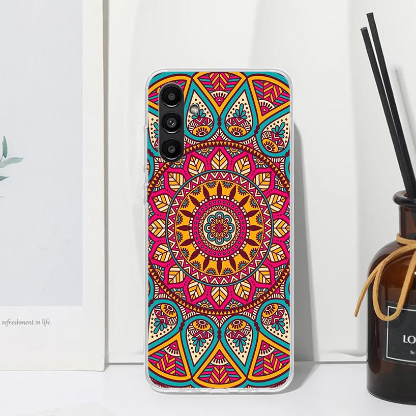 Totem Mandala Colorful Flower Phone Case For Samsung Galaxy A15 A25 A35 A55 A14 A24 A34 A54 A13 A23 A33 A53 A12 A22 A32 A52 A05S