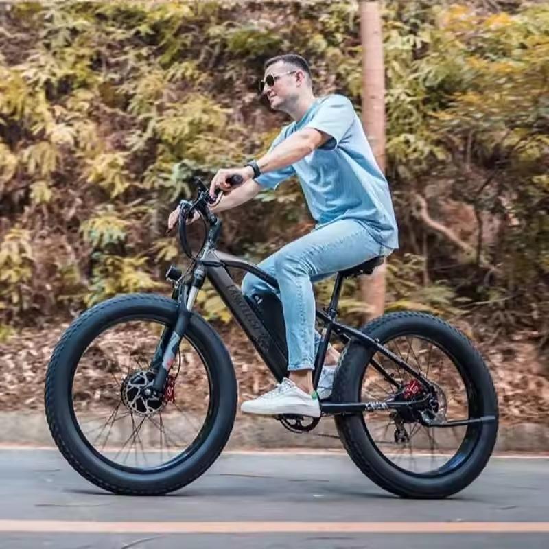 LANKELEISI MG740 Plus Electric Bicycles 2*1000W Motor,120KM Range,48V 17.5Ah Removable Battery,26*4.0 Inch Fat Tires E-Bike