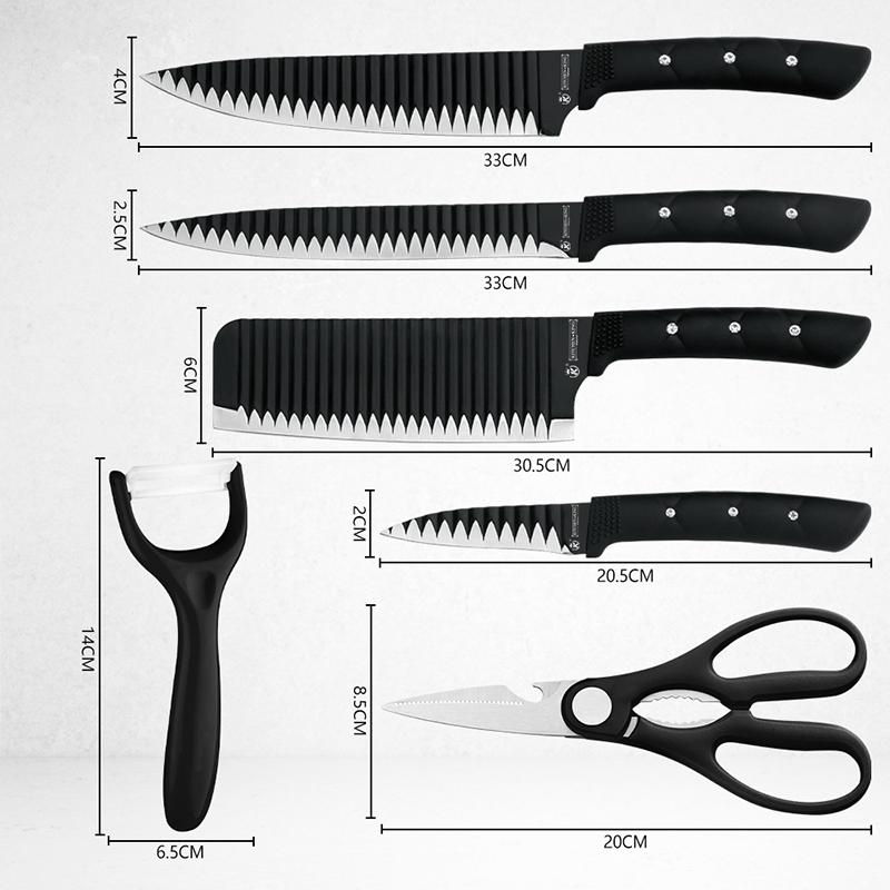 5 шт., набор кухонных ножей из нержавеющей стали, набор ножей шеф-повара, нож для нарезки мяса, нож для фруктов, овощечистка