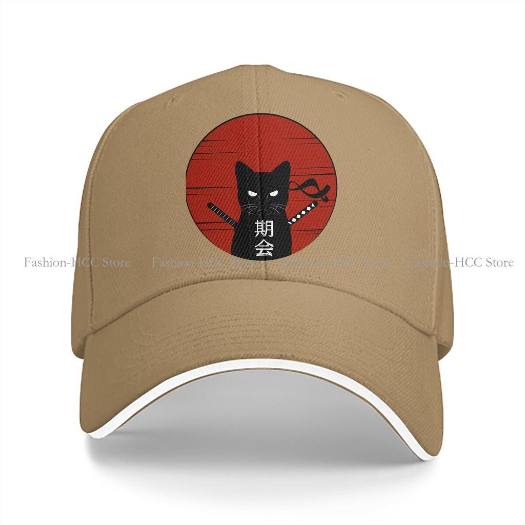 Бейсболка Кот-Ниндзя Мужские Кепки Женские Козырек Защита Snapback Японский Самурай Воин Бусидо Кепки