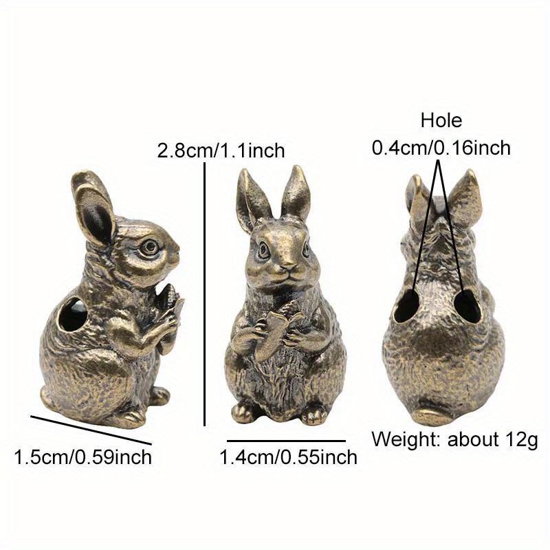 Милый кролик латунный нож бусины EDC на открытом воздухе DIY паракорд плетеный шнур брелок кулон мужские браслеты амулеты ювелирные изделия подвески аксессуары