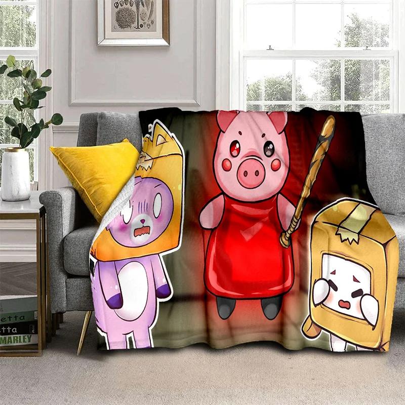 Одеяло Happy Foxy Boxy и Rocky Lankybox, мягкое одеяло для дома, спальни, кровати, дивана, пикника, путешествия, офиса, одеяло, детское одеяло