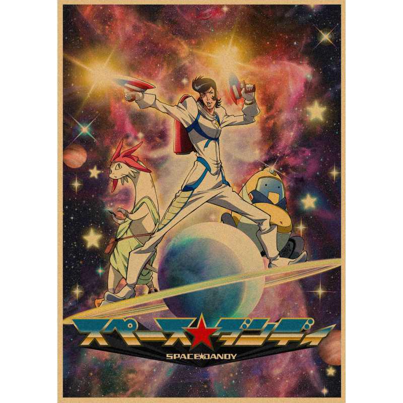 Ретро-постер аниме Space Dandy - Бесплатная доставка