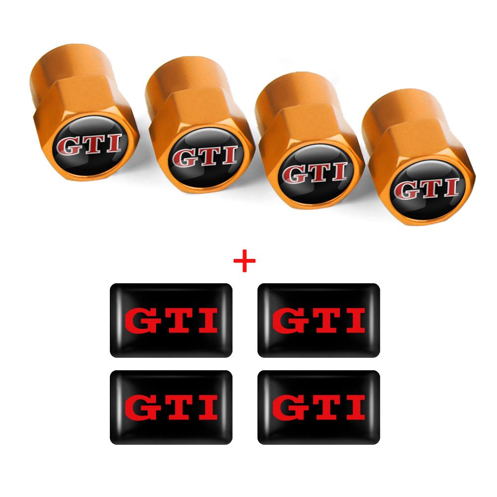Car Interior Epoxy Logo Sticker Metal Wheel Tire Valve Cover For Volkswagen GTI Golf R Passat CC Lavida Sagitar Scirocco Tiguan