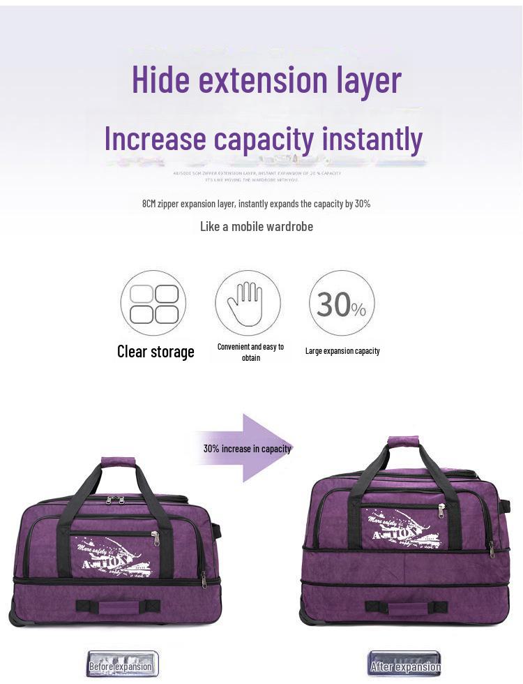 Большая вместимость, оксфордская ткань, набор из 3-х предметов, сумка на колесах для путешествий