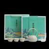 Green Mountains & Rivers Ceramic Tea Set