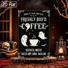 1 шт. Винтажная жестяная табличка "Свежесваренный Кофе Boo'd", Декор Кофейни на Хэллоуин, Жуткое Кафе Кухня Уголок для Завтрака Вечеринка Настенное Искусство