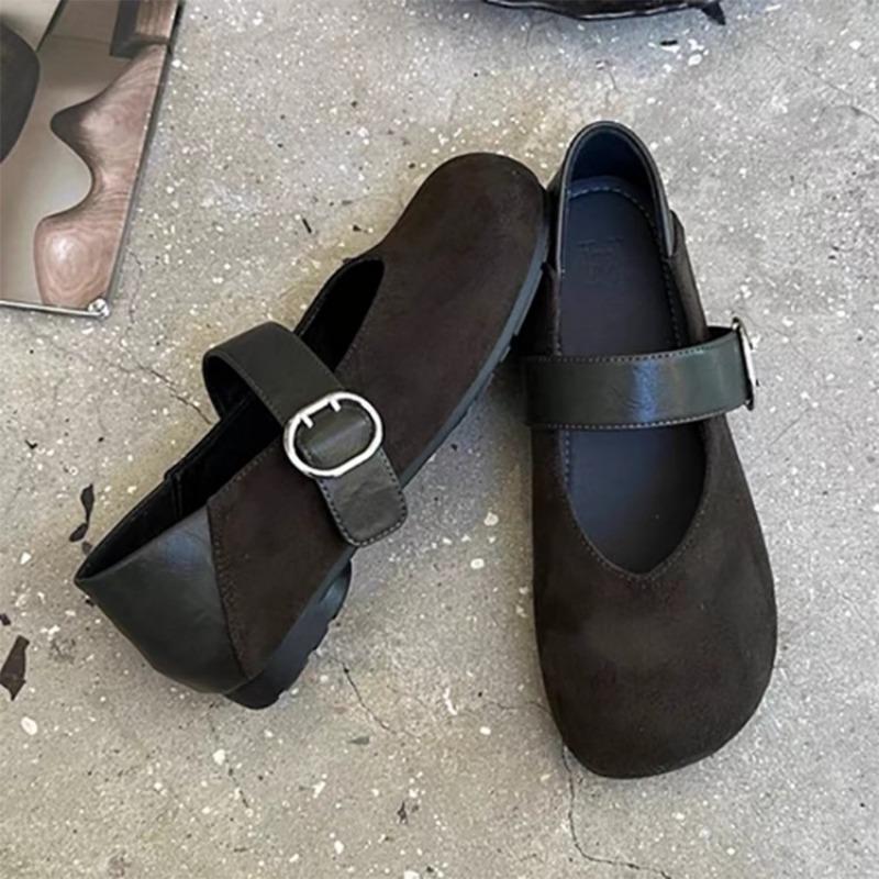 Ретро универсальные туфли Мэри Джейн на плоской подошве с неглубоким вырезом, новые удобные балетки на одной педали