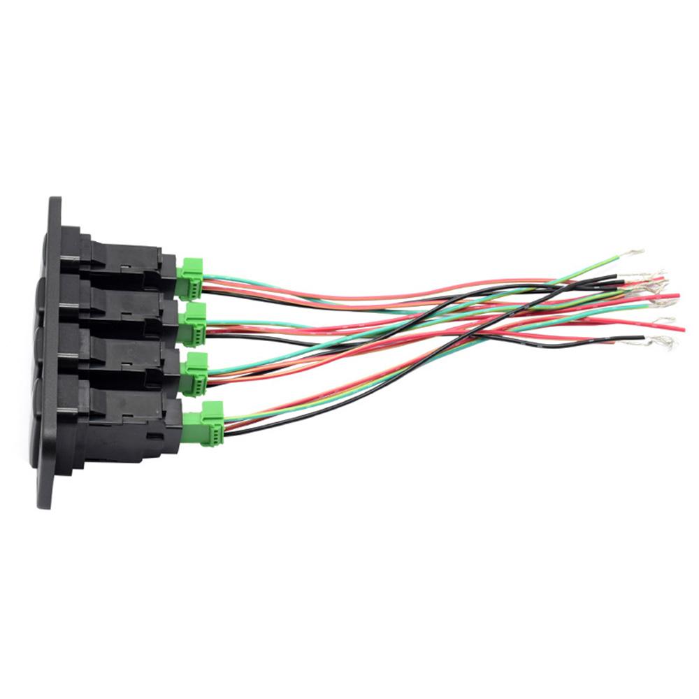 Панель переключателей 12В с 4 кнопками и синей светодиодной подсветкой Вкл/Выкл для Toyota Hilux FJ Cruiser Highlander