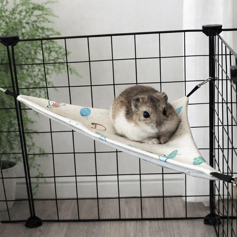 Ice Silk Cooling Hanging Bed Skin-Friendly Guinea Pig Nest Pet Hammock Nest Cage Accessory