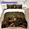 Cute Animal Pattern Bedding uilt Set uilt Cover Pillowcase Home Decoration Birthday Gift (1 * duvet cover + 2 * pillowcase without core)