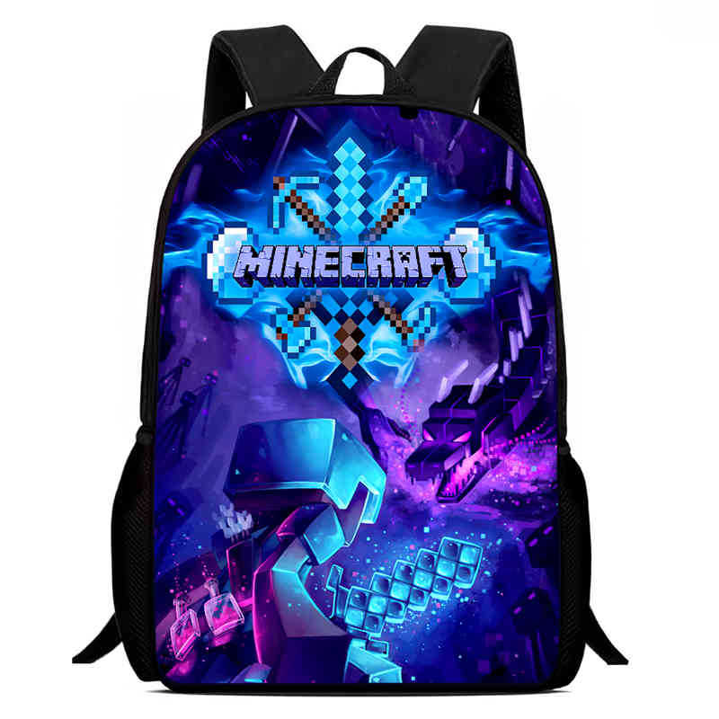 Детский рюкзак с принтом Minecraft для начальной школы
