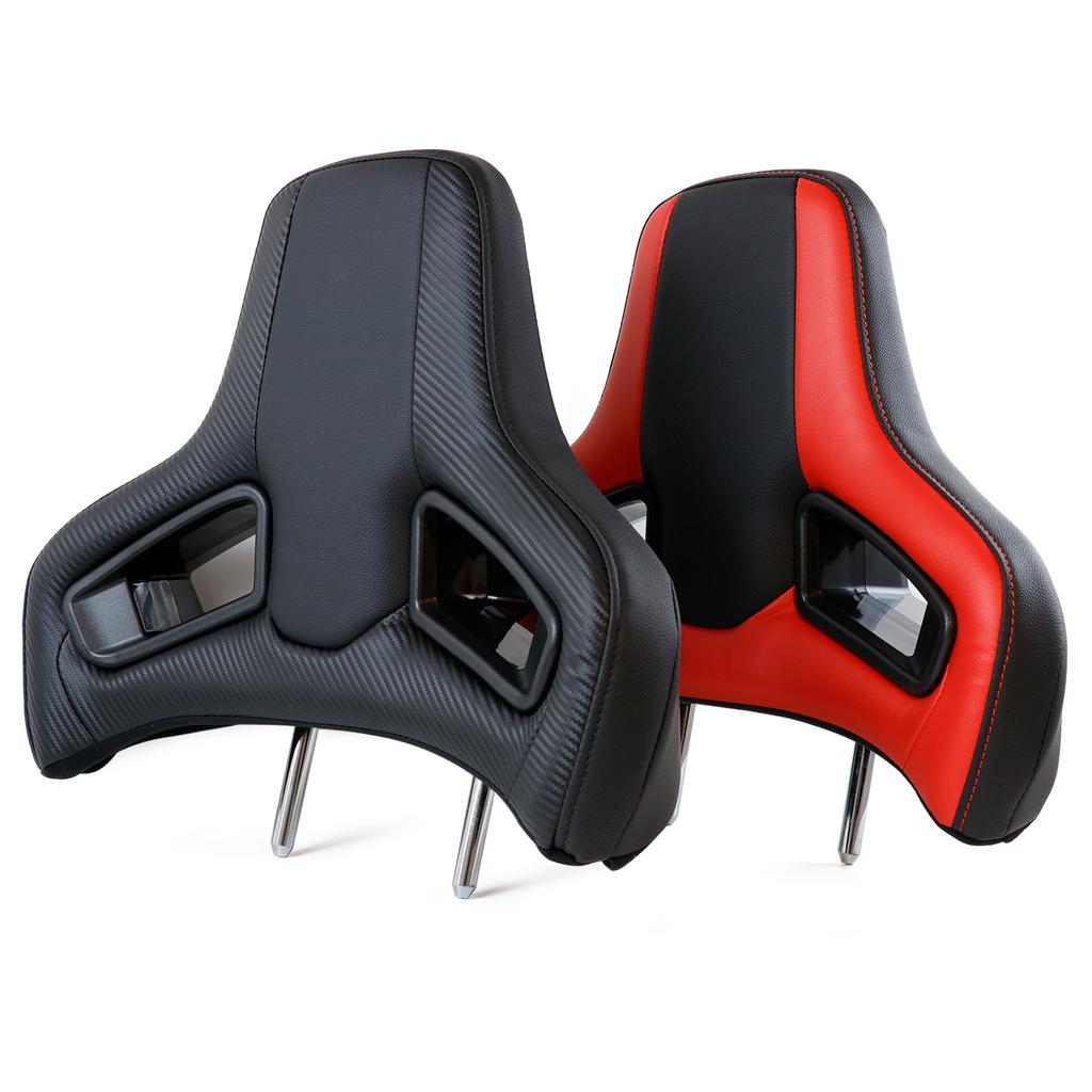 Plug&Play Автомобильный спортивный подголовник Комфорт ПВХ Кожа Подушка для шеи Гоночное сиденье Подголовник
