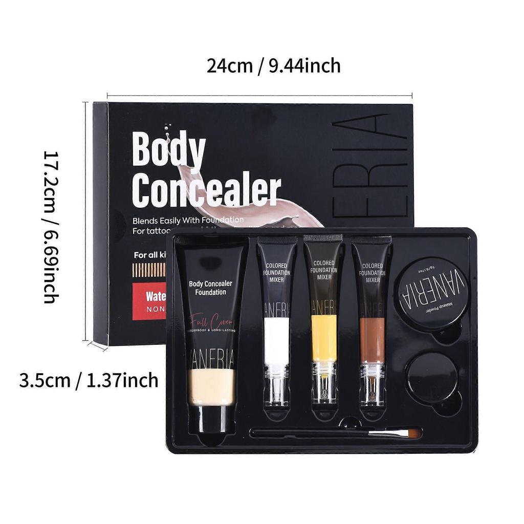 Waterproof Body Concealer Kit, Full Coverage Color Corrector Set for All Skin Tones