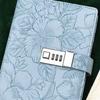 224 Pages B6 Notebook Thickened PU Leather Cover Password Book with Lock Waterproof Protecting Secrets Diary Book