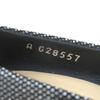 Отличные туфли CHANEL с логотипом COCO Металлическая кожа Серебристый Черный Женские 35.5 G28557 Б/У
