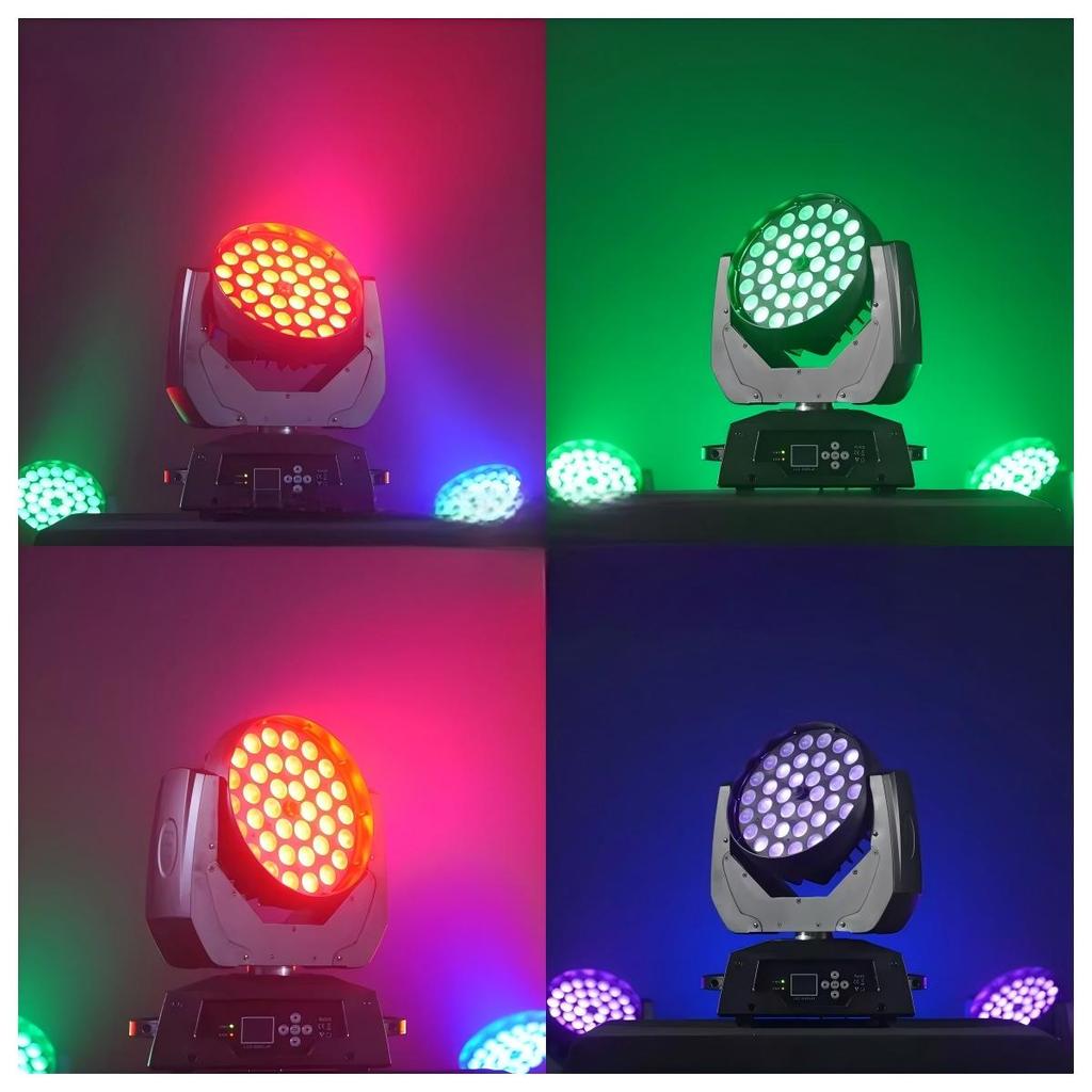 36x15W LED Zoom Wash Moving Head Lighting Light Disco Party Wedding Club Bar DMX512 LED Beam Wash Effect Light Stage Event Show